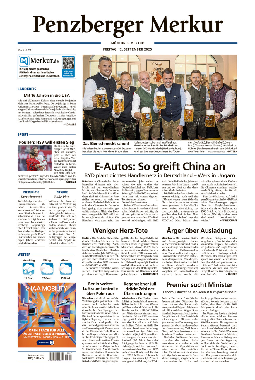 Penzberger Merkur vom Freitag, 12.09.2025