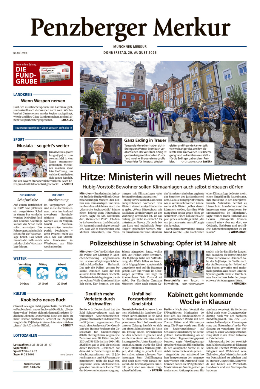 Penzberger Merkur vom Donnerstag, 20.08.2026