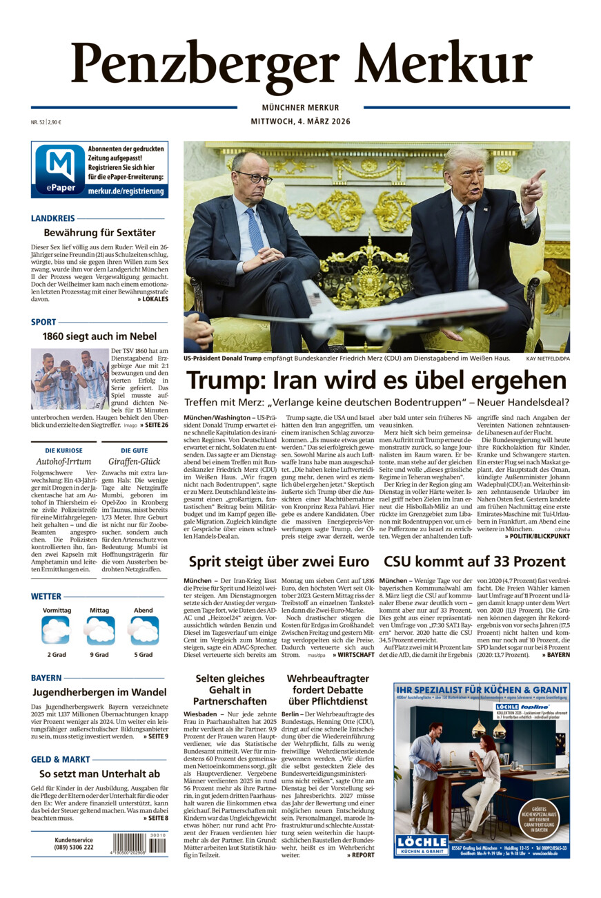 Penzberger Merkur vom Mittwoch, 04.03.2026