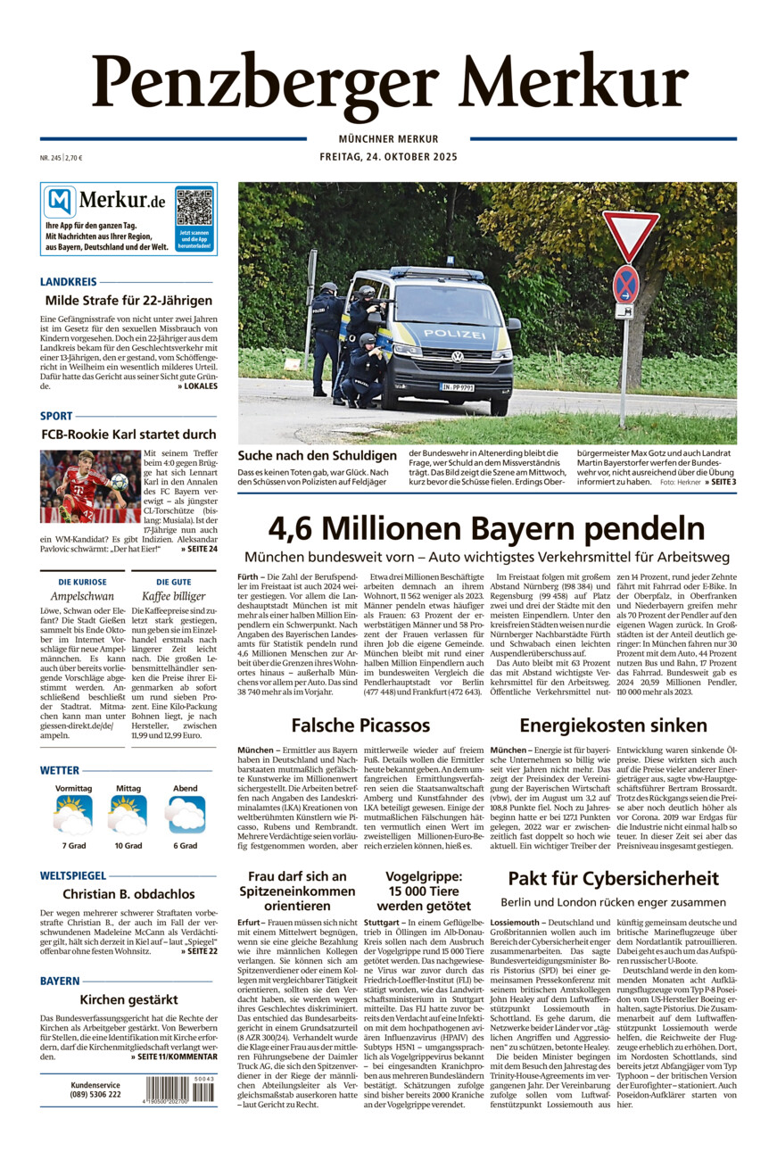 Penzberger Merkur vom Freitag, 24.10.2025