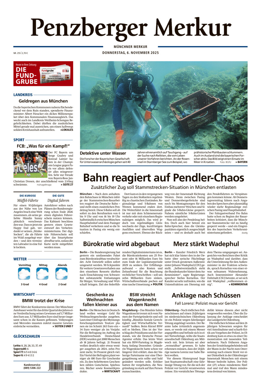 Penzberger Merkur vom Donnerstag, 06.11.2025