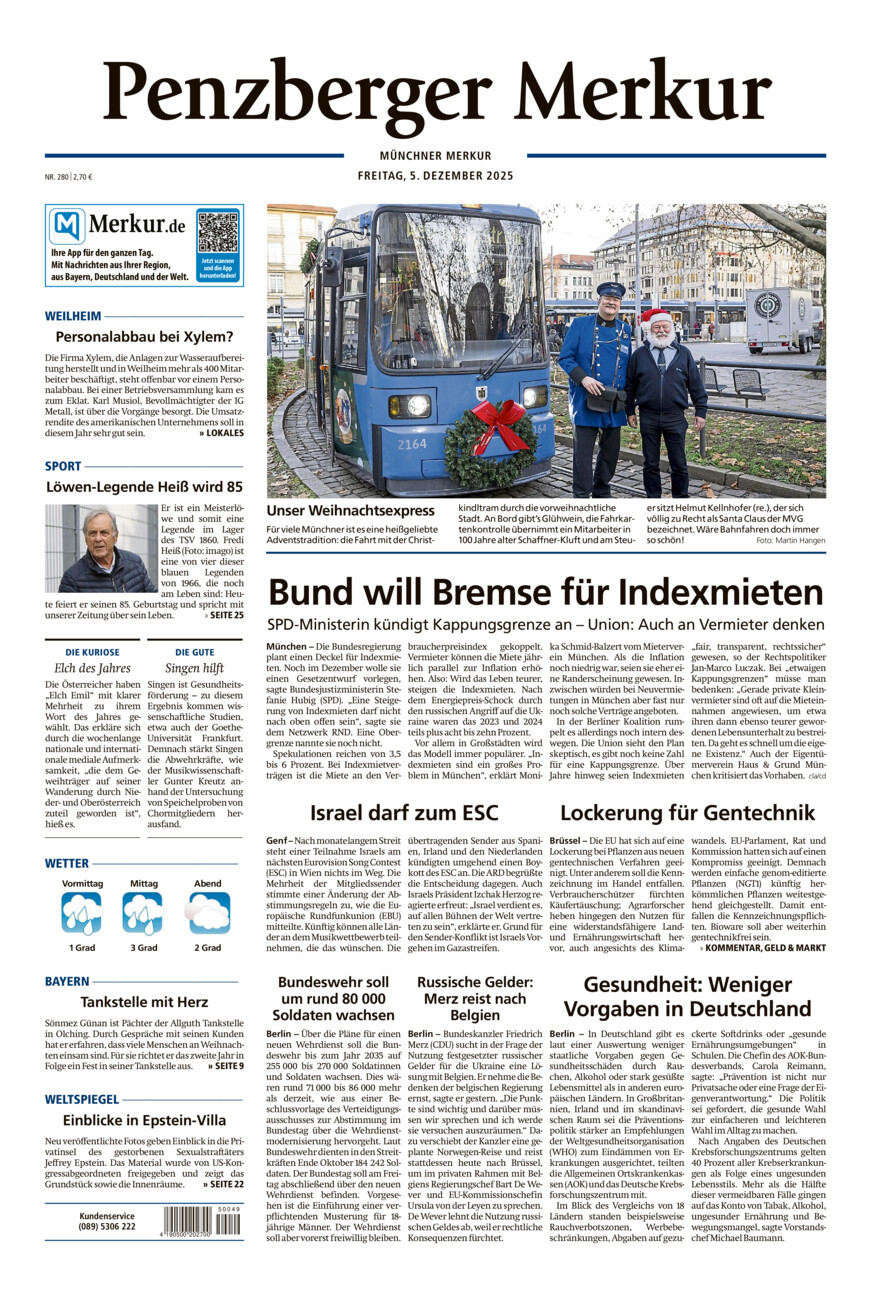 Penzberger Merkur vom Freitag, 05.12.2025