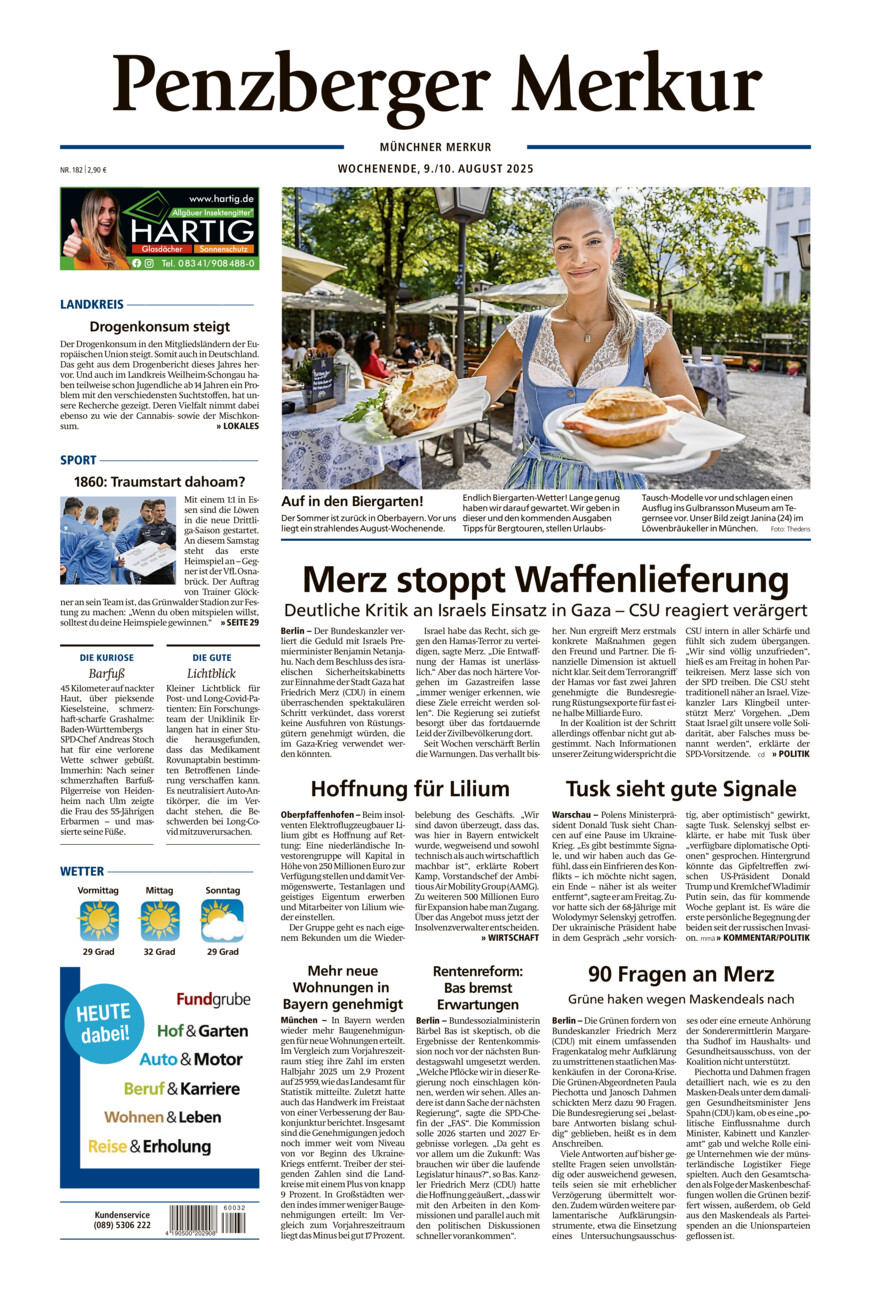 Penzberger Merkur vom Samstag, 09.08.2025