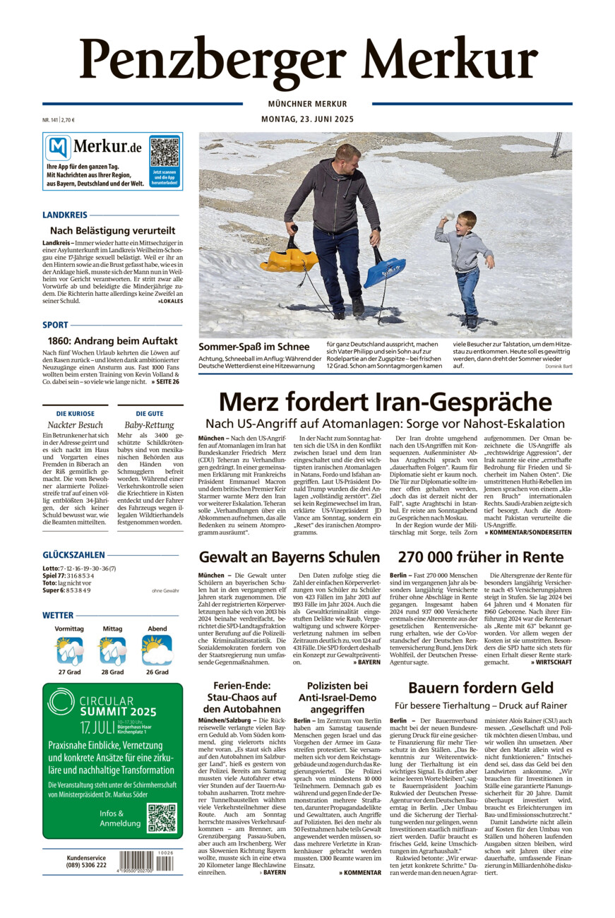 Penzberger Merkur vom Montag, 23.06.2025