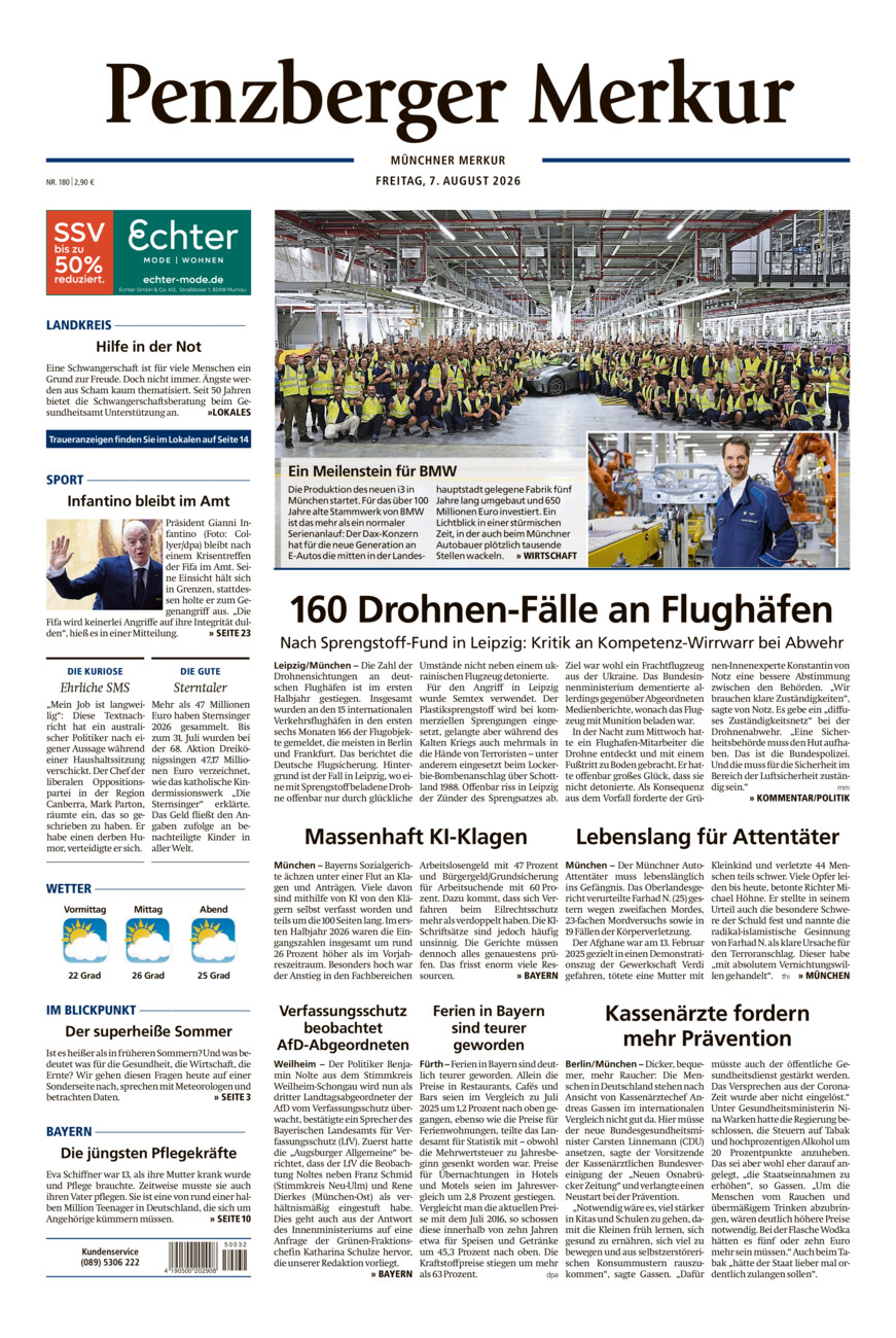 Penzberger Merkur vom Freitag, 07.08.2026