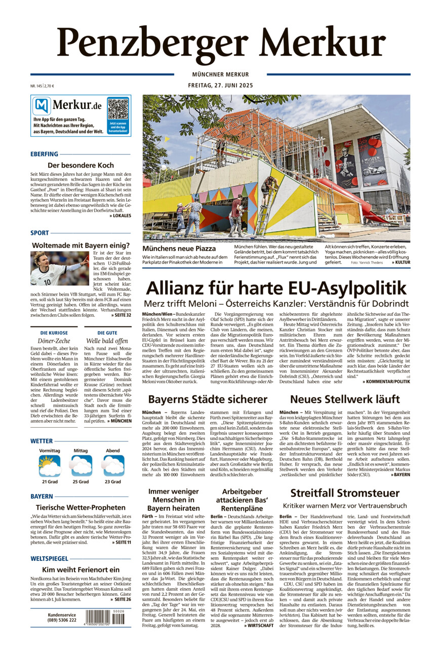 Penzberger Merkur vom Freitag, 27.06.2025