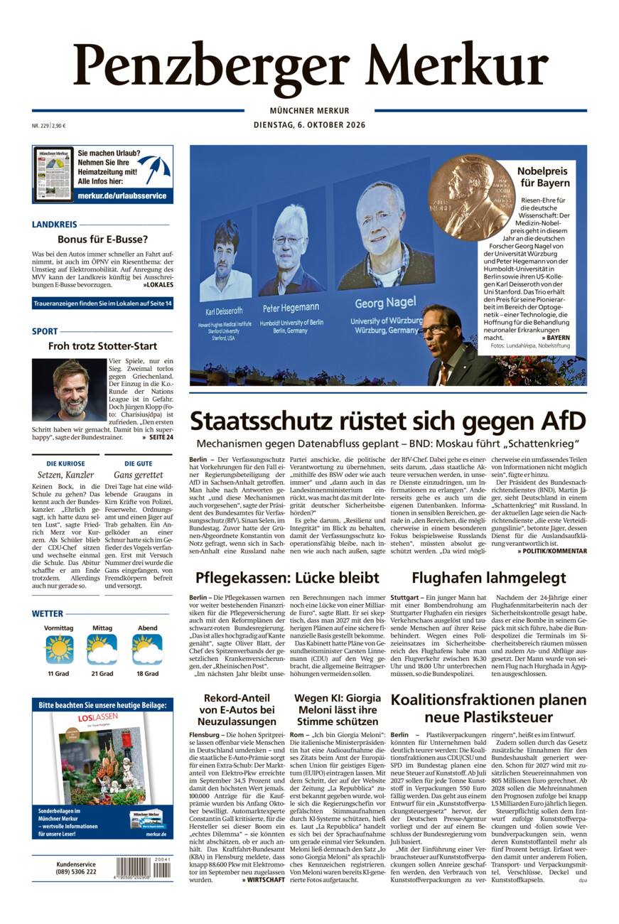 Penzberger Merkur vom Dienstag, 06.10.2026