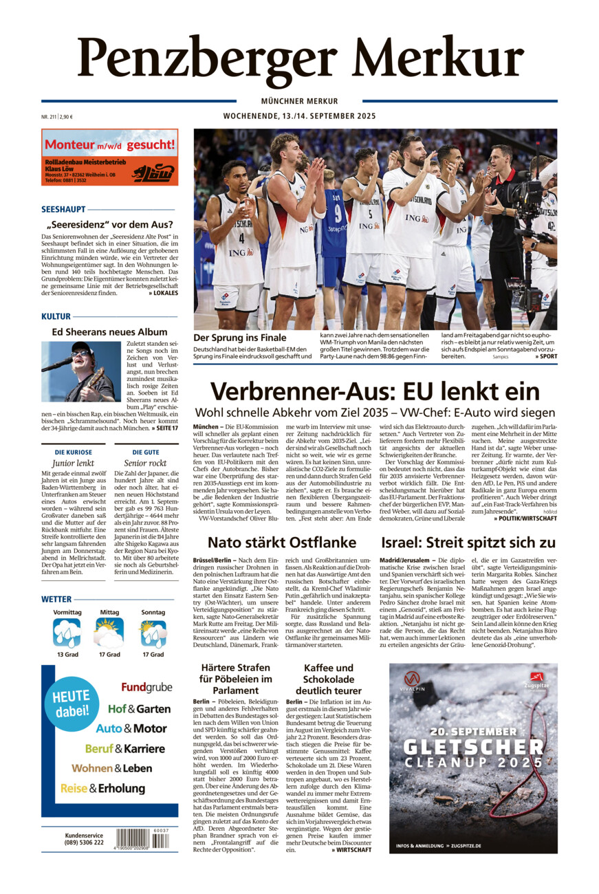 Penzberger Merkur vom Samstag, 13.09.2025
