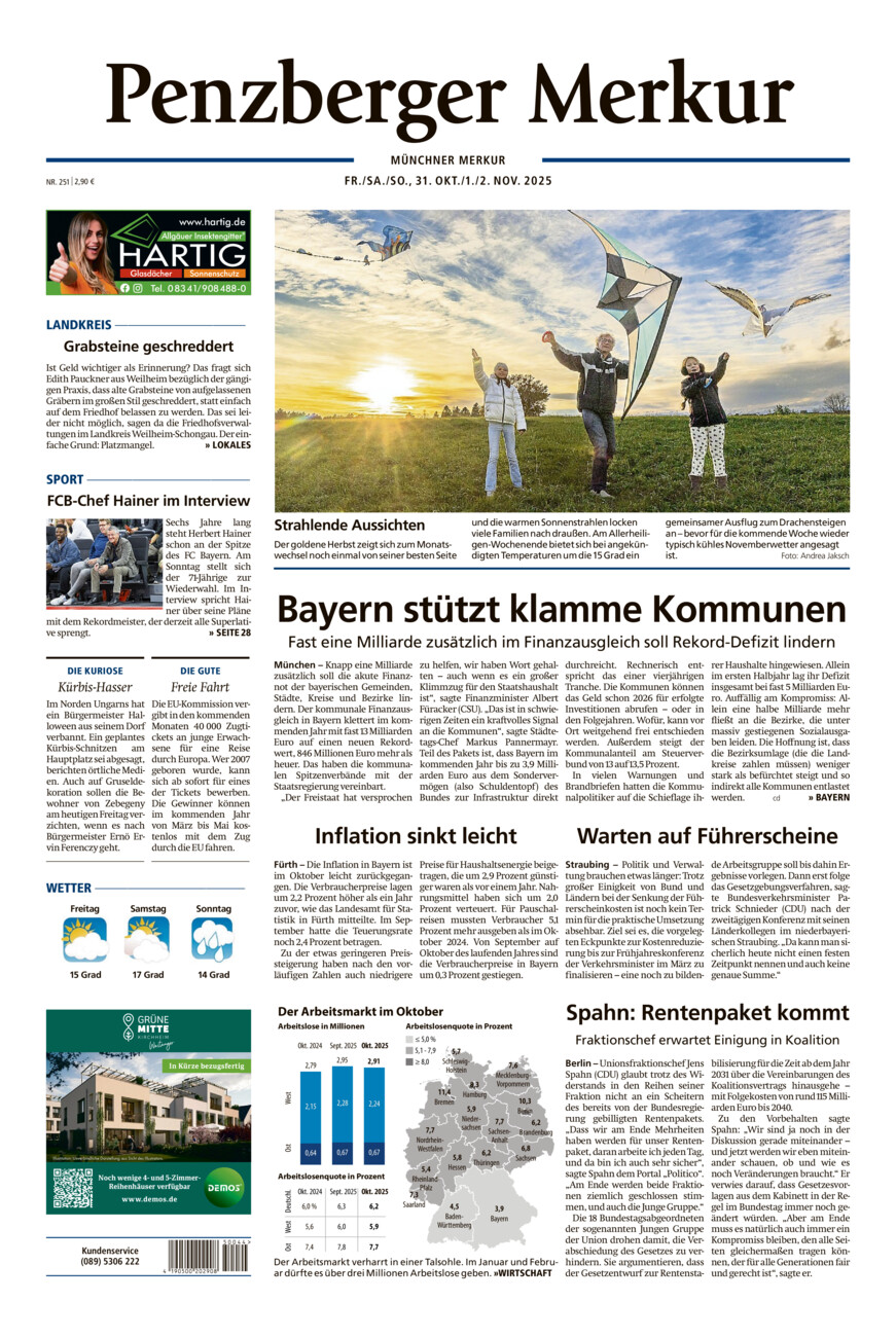 Penzberger Merkur vom Freitag, 31.10.2025