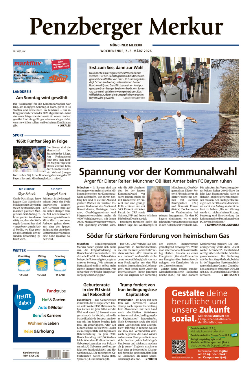 Penzberger Merkur vom Samstag, 07.03.2026