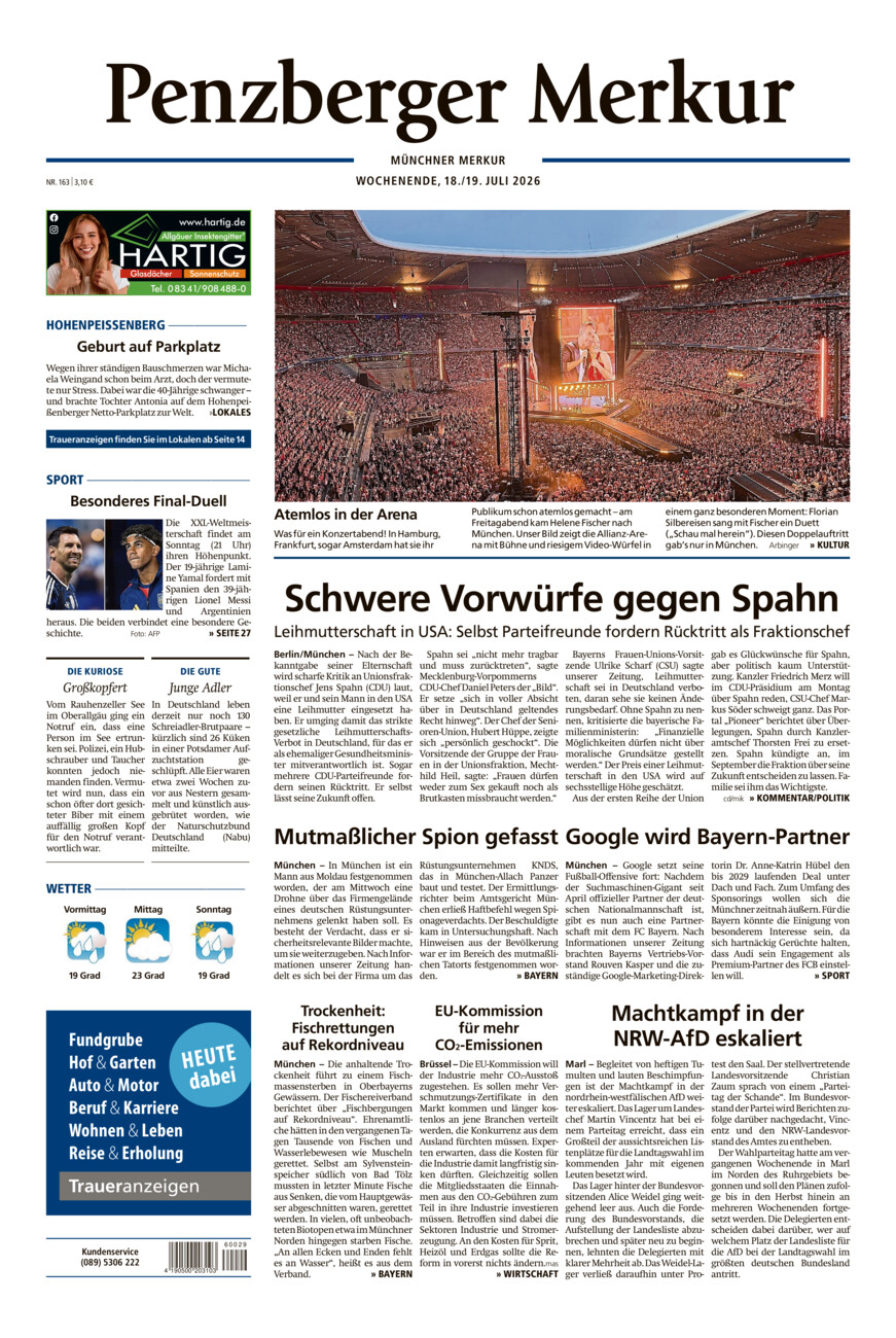 Penzberger Merkur vom Samstag, 18.07.2026