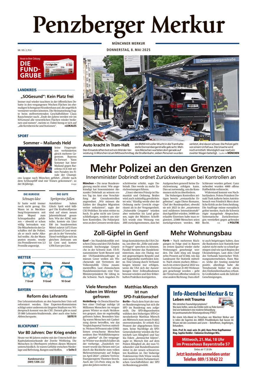 Penzberger Merkur vom Donnerstag, 08.05.2025