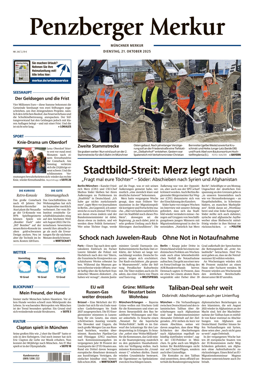Penzberger Merkur vom Dienstag, 21.10.2025