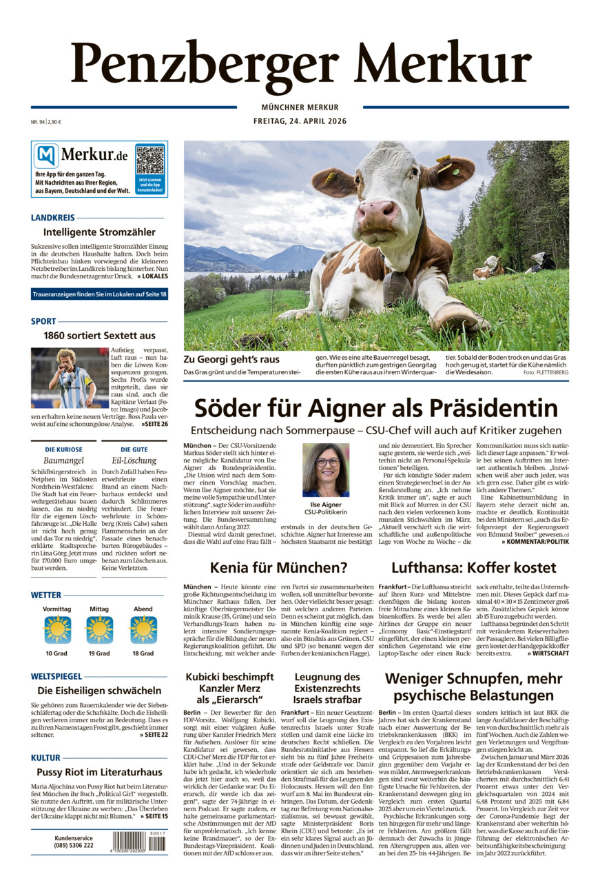 Penzberger Merkur vom Freitag, 24.04.2026