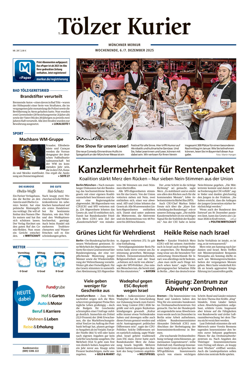 Tölzer Kurier - Loisachtal (TL) vom Samstag, 06.12.2025