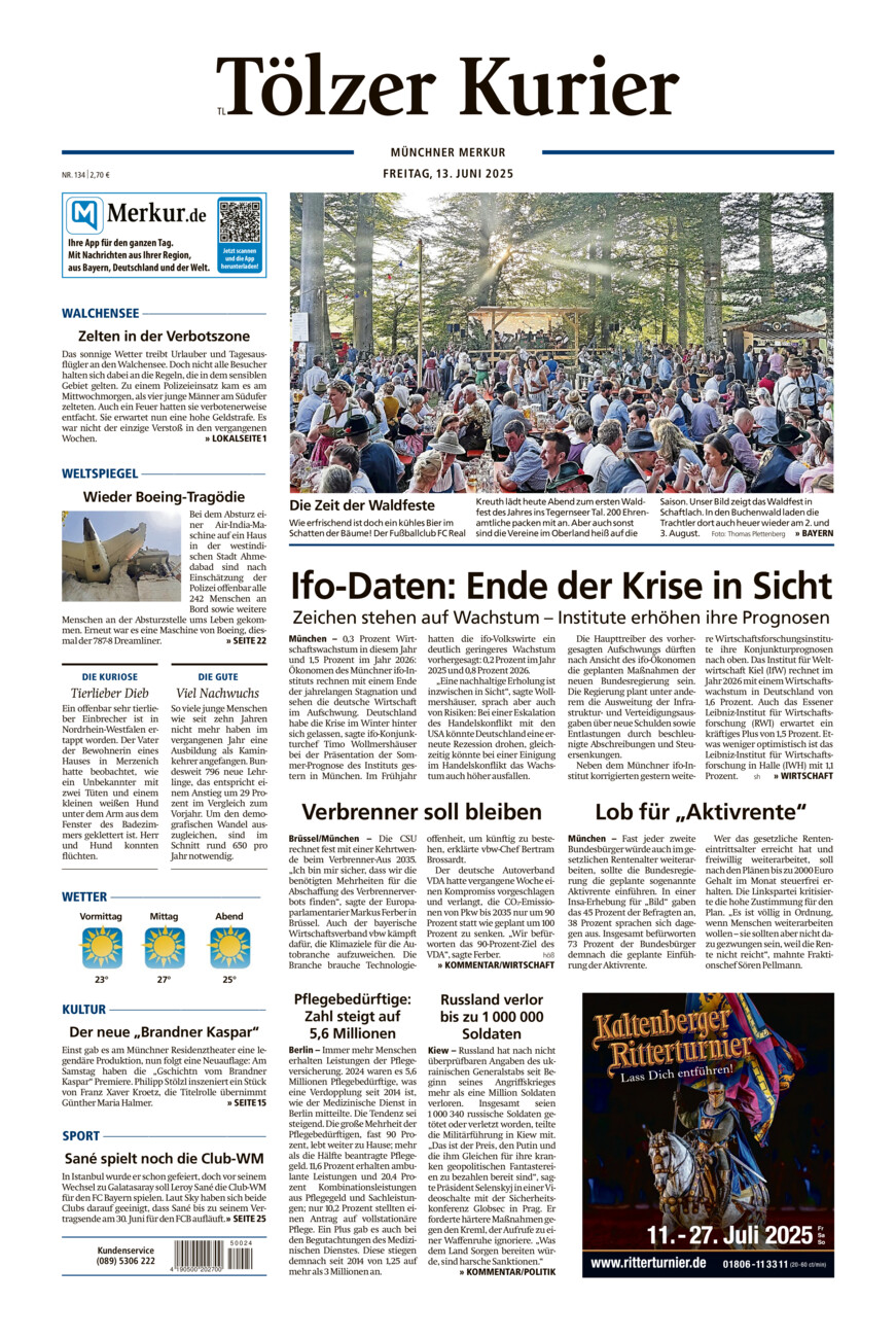 Tölzer Kurier - Loisachtal (TL) vom Freitag, 13.06.2025