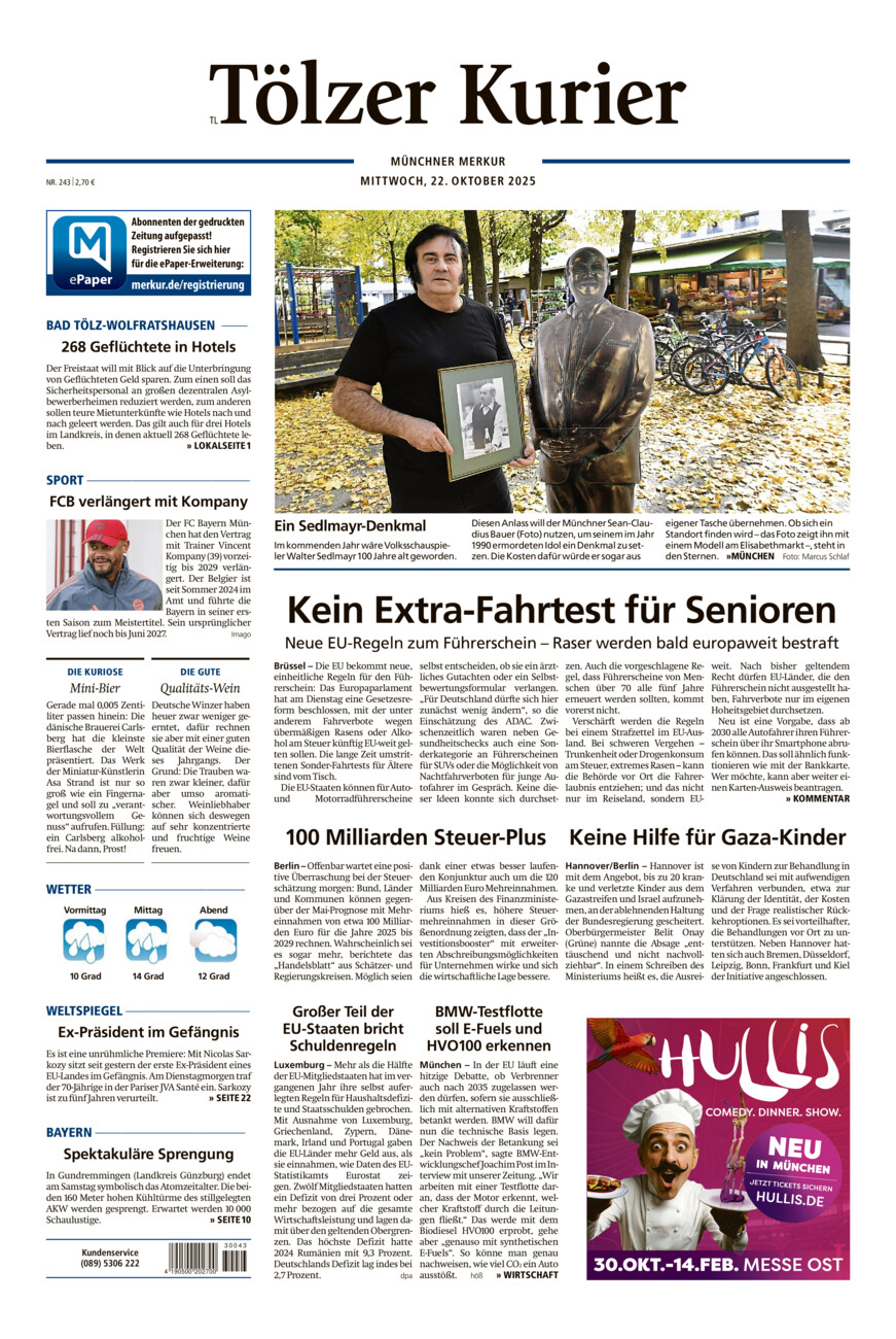Tölzer Kurier - Loisachtal (TL) vom Mittwoch, 22.10.2025