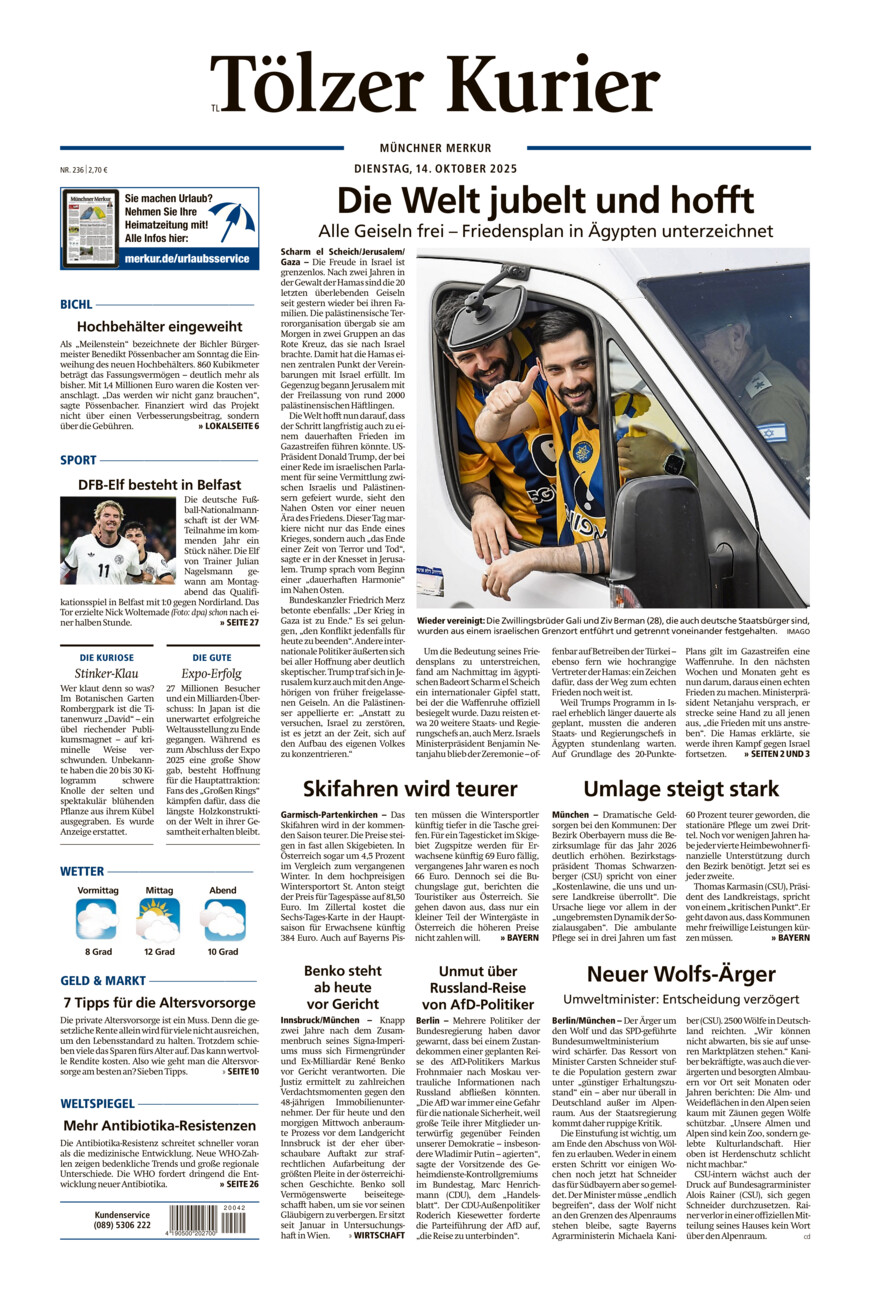 Tölzer Kurier - Loisachtal (TL) vom Dienstag, 14.10.2025