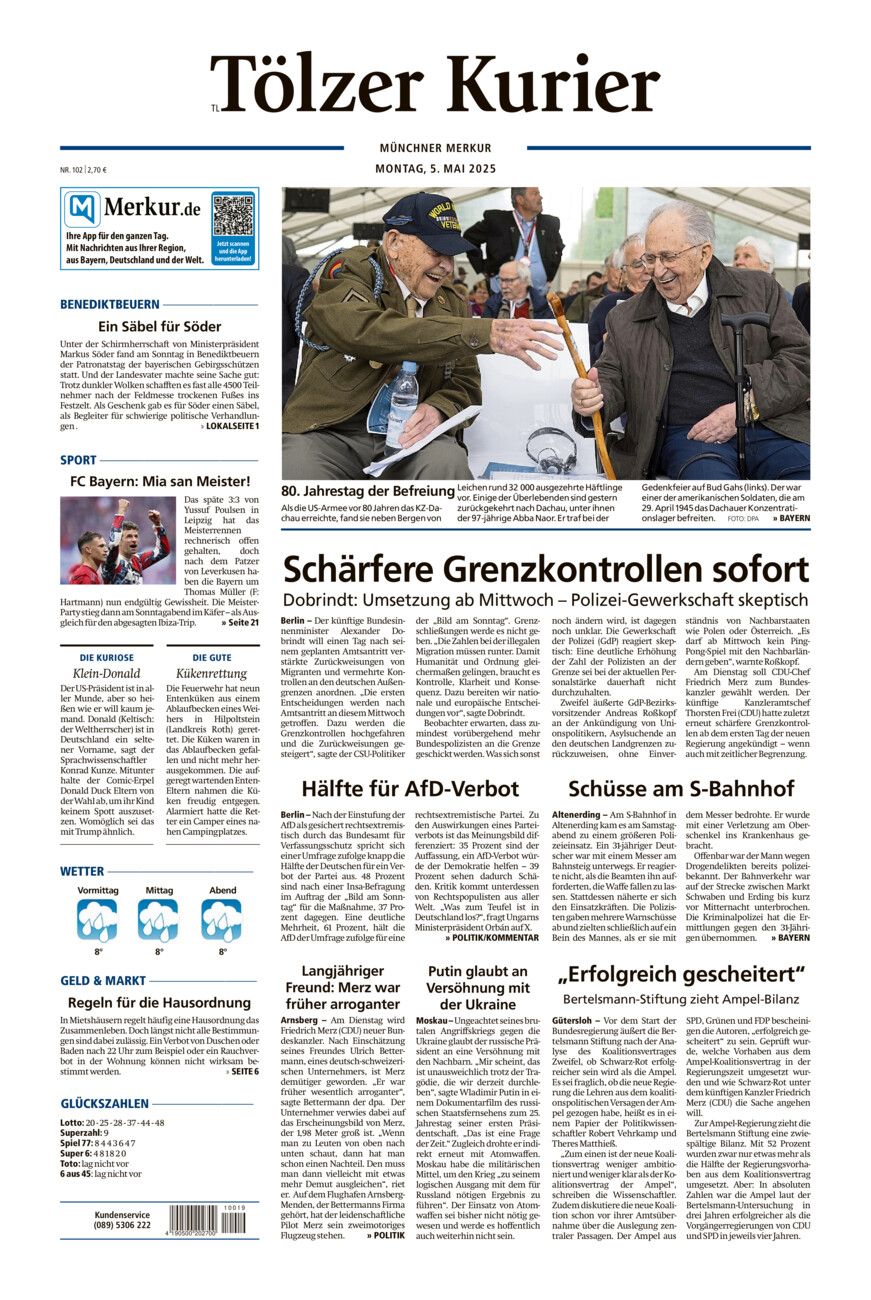 Tölzer Kurier - Loisachtal (TL) vom Montag, 05.05.2025