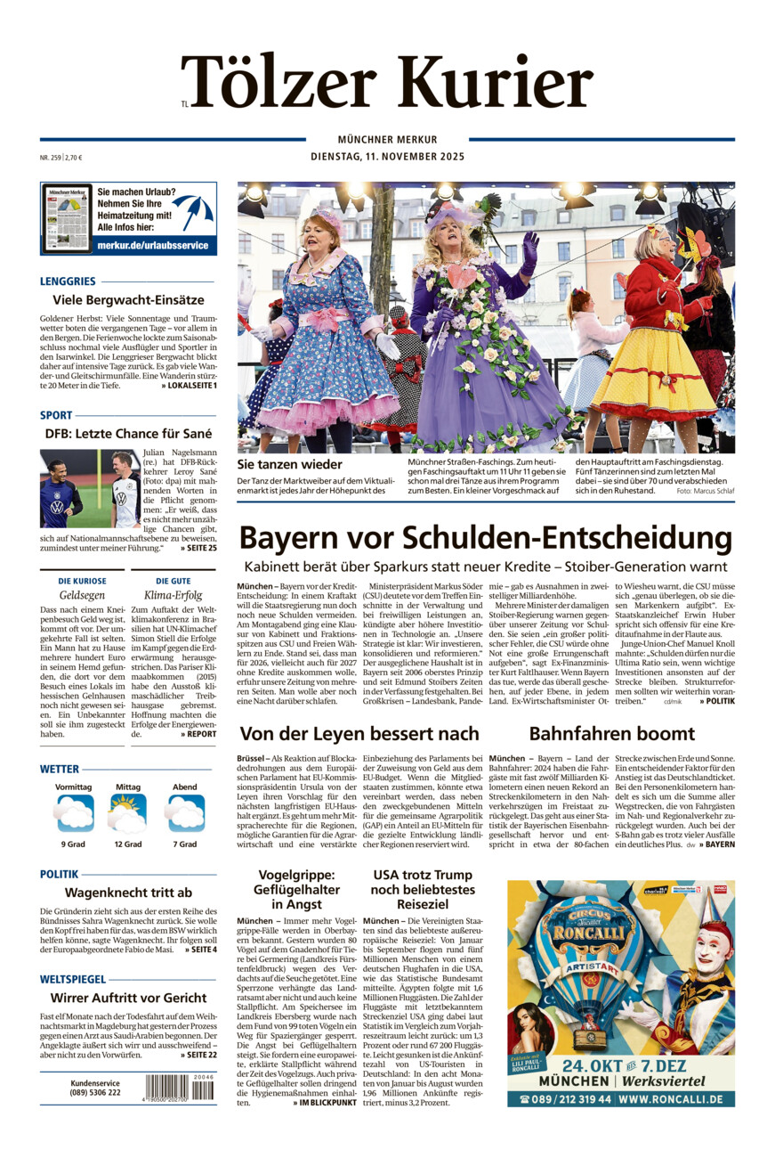 Tölzer Kurier - Loisachtal (TL) vom Dienstag, 11.11.2025