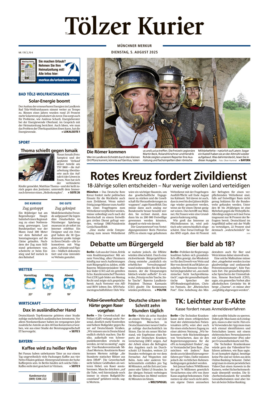 Tölzer Kurier - Loisachtal (TL) vom Dienstag, 05.08.2025