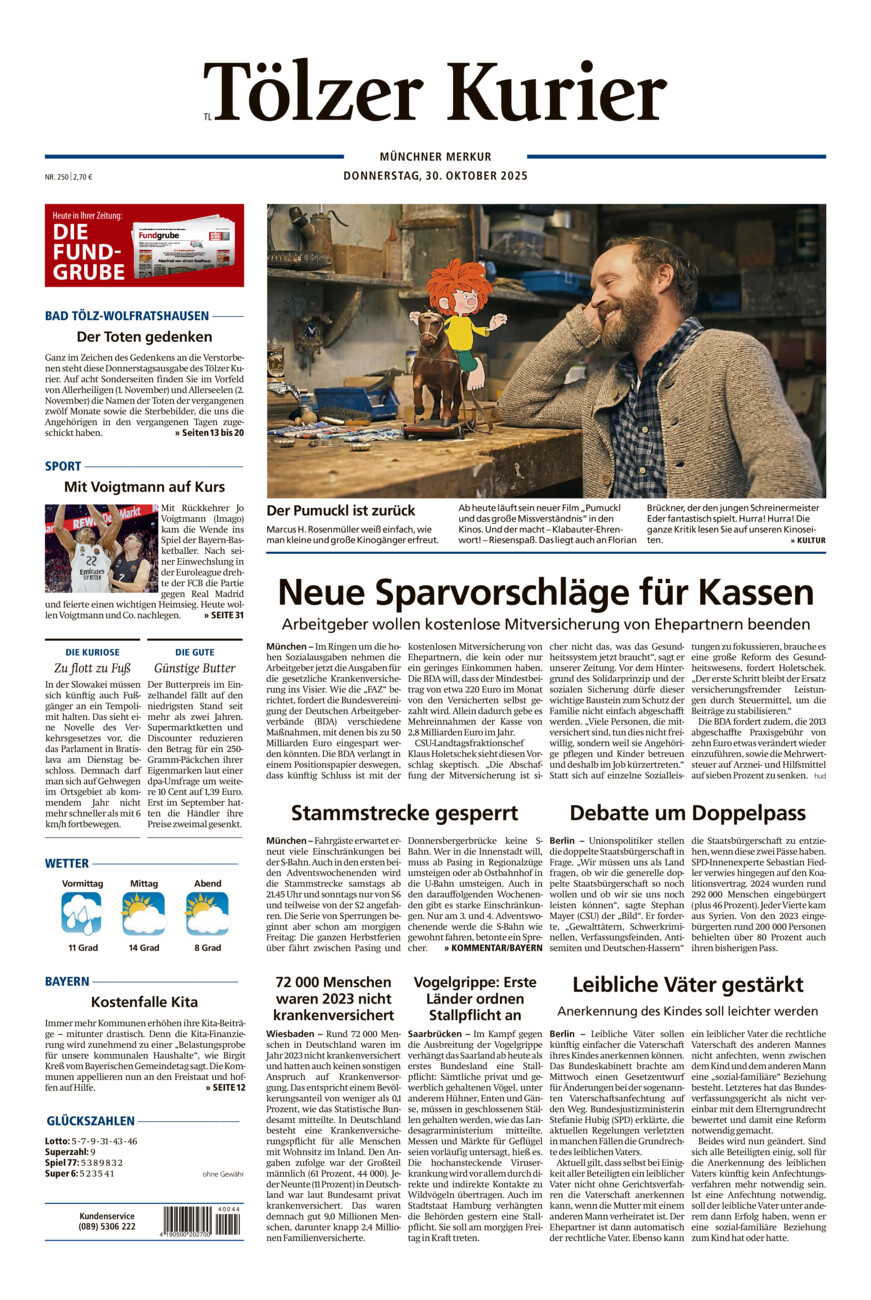 Tölzer Kurier - Loisachtal (TL) vom Donnerstag, 30.10.2025