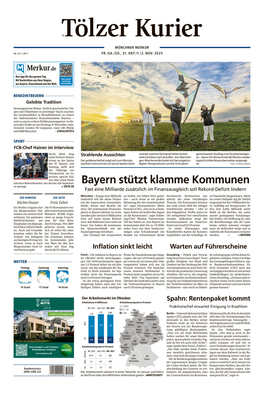 Tölzer Kurier - Loisachtal (TL) vom Freitag, 31.10.2025