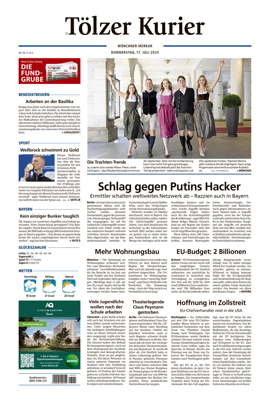 Tölzer Kurier - Loisachtal (TL) vom Donnerstag, 17.07.2025