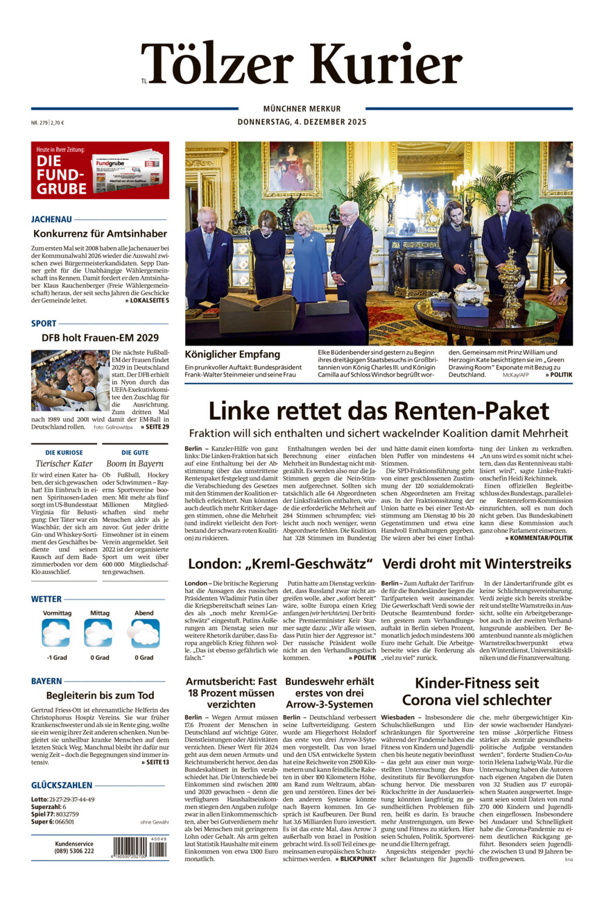Tölzer Kurier - Loisachtal (TL) vom Donnerstag, 04.12.2025