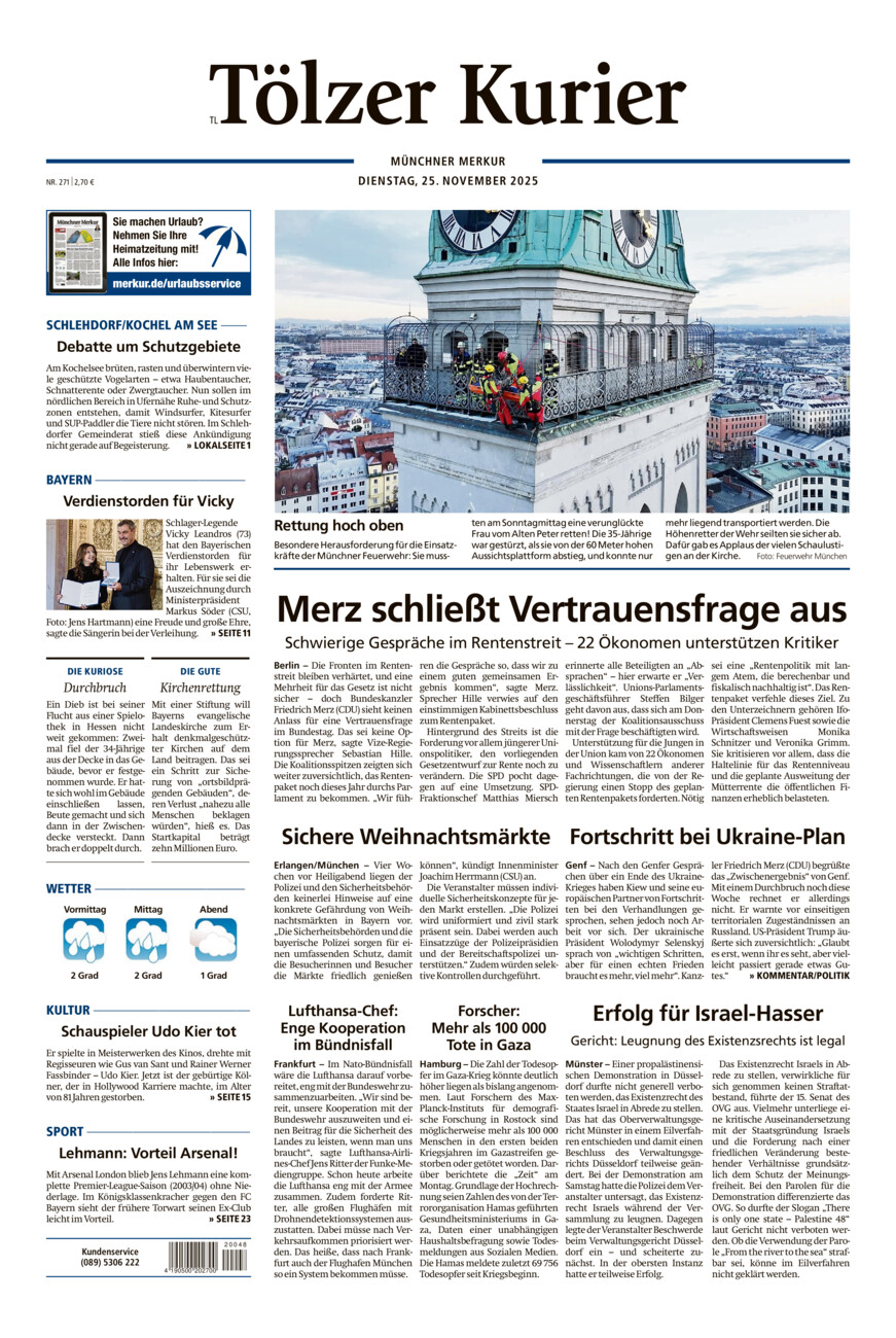 Tölzer Kurier - Loisachtal (TL) vom Dienstag, 25.11.2025