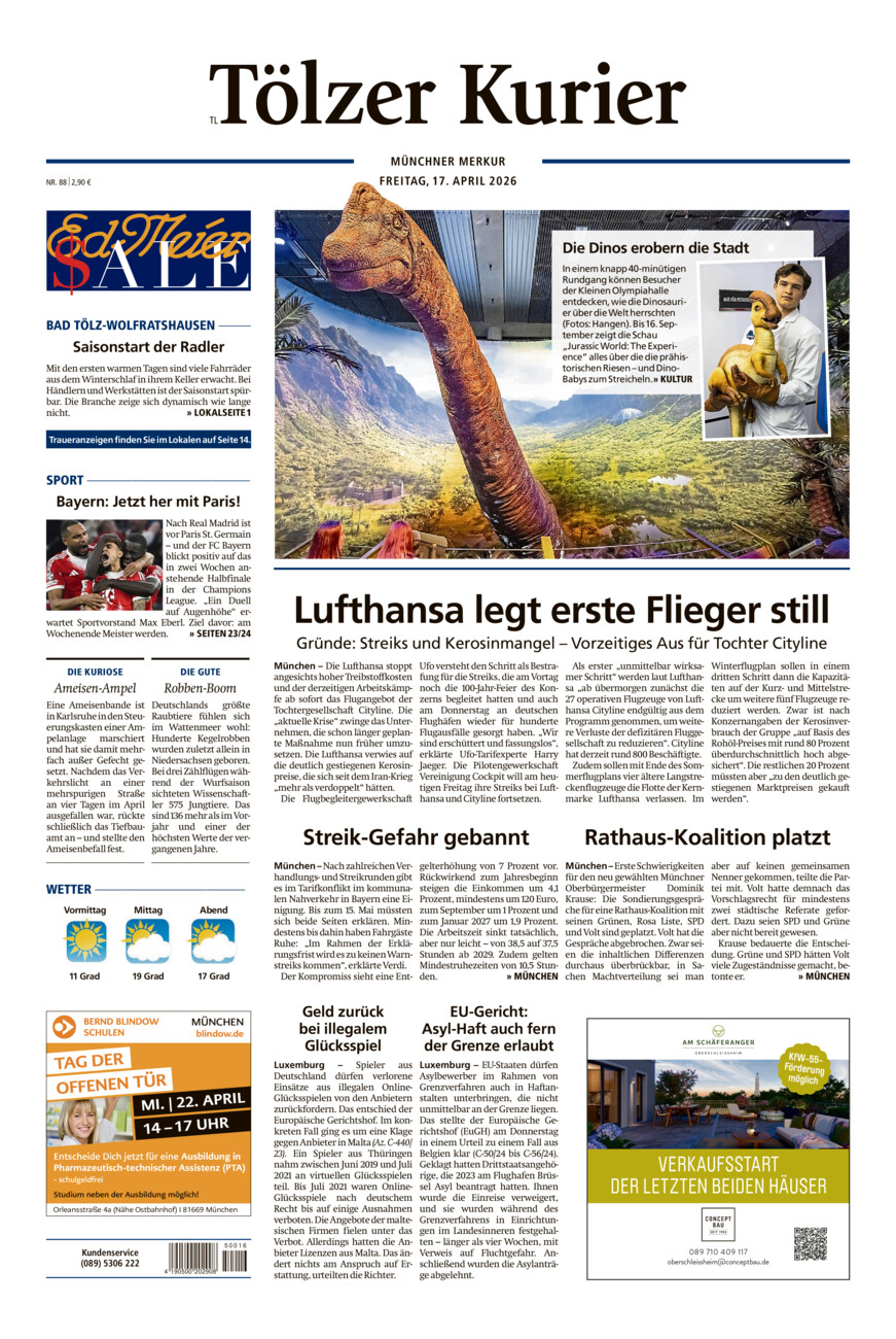 Tölzer Kurier - Loisachtal (TL) vom Freitag, 17.04.2026
