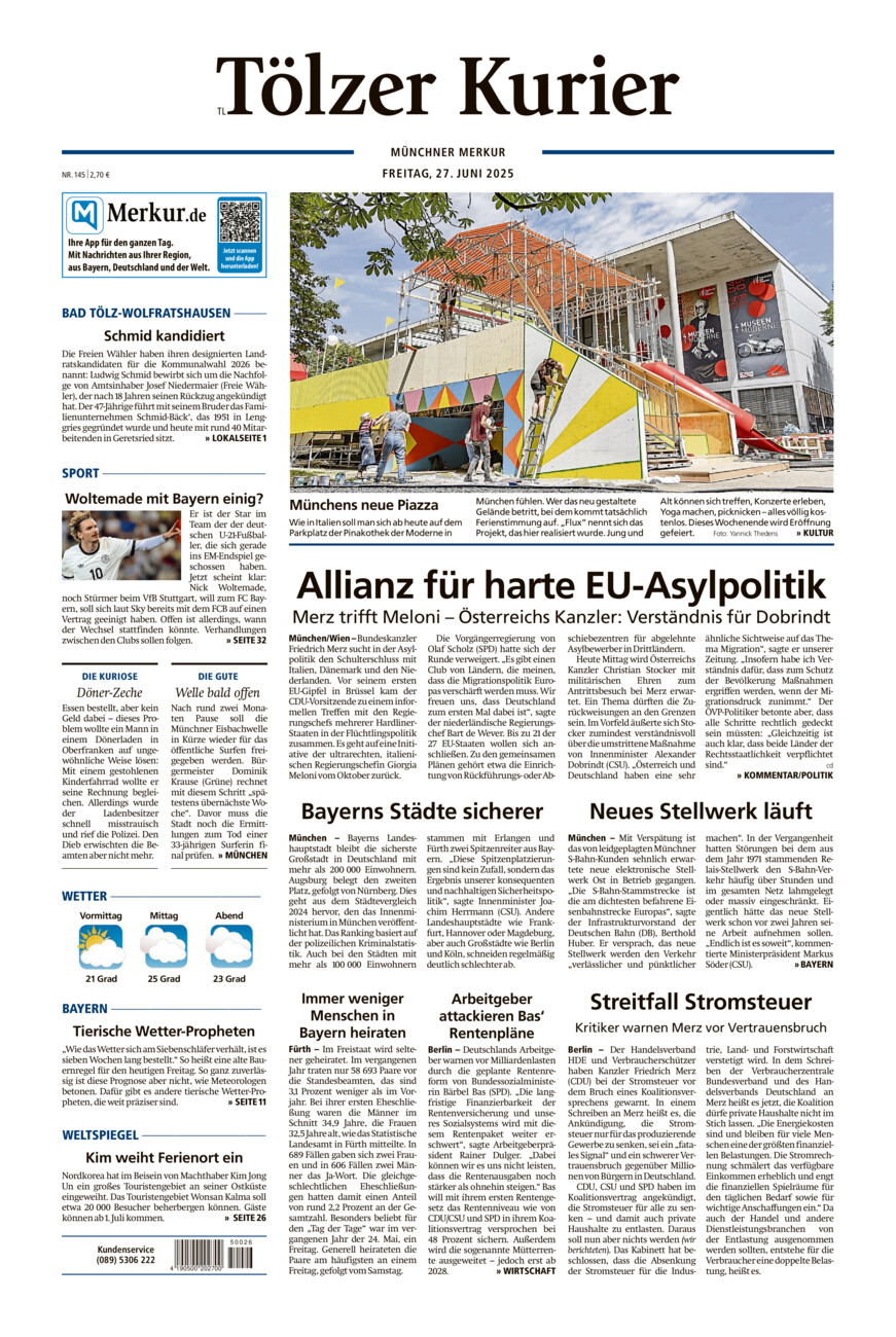 Tölzer Kurier - Loisachtal (TL) vom Freitag, 27.06.2025