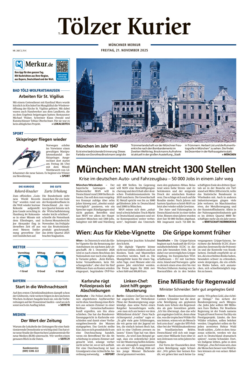 Tölzer Kurier - Loisachtal (TL) vom Freitag, 21.11.2025