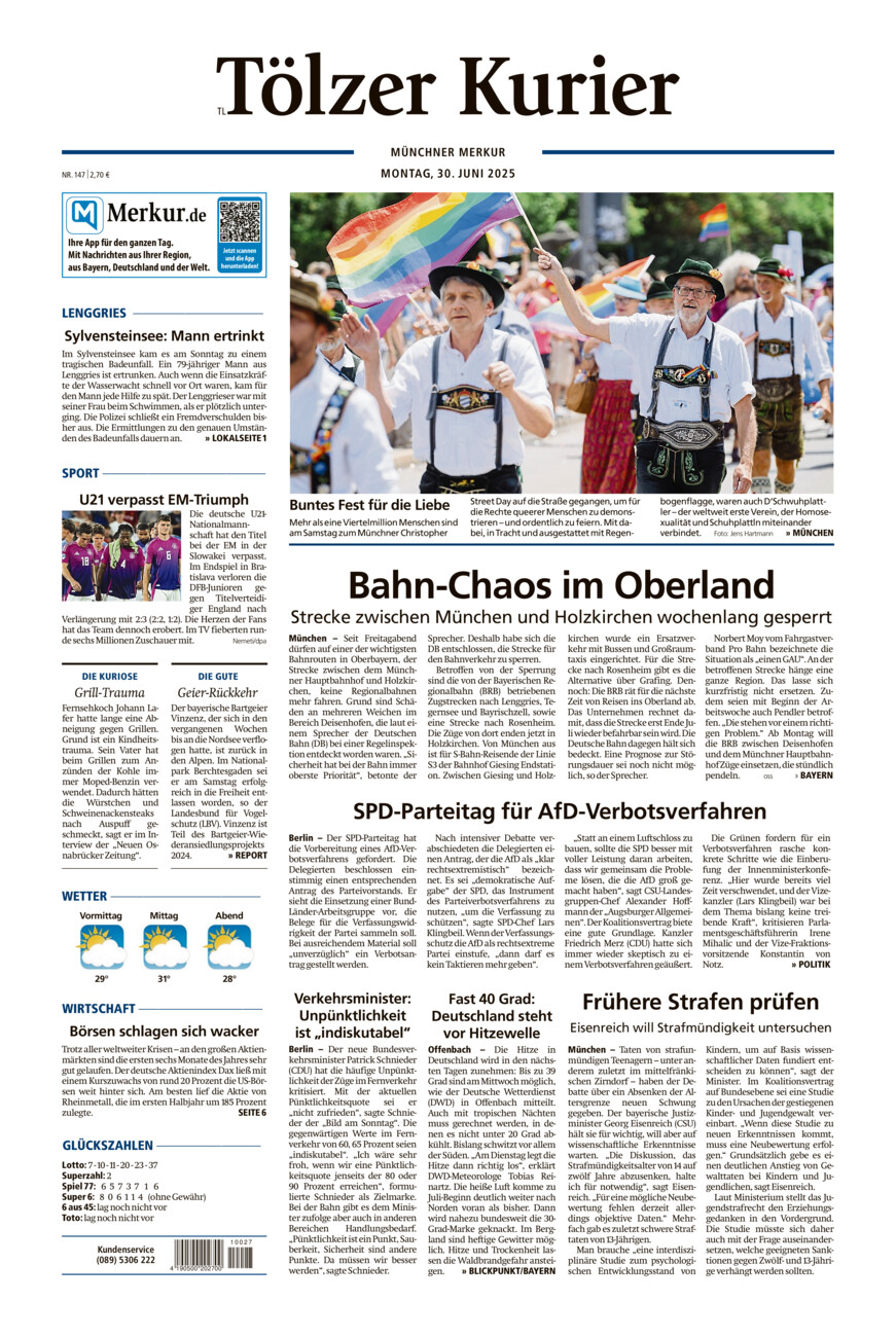 Tölzer Kurier - Loisachtal (TL) vom Montag, 30.06.2025