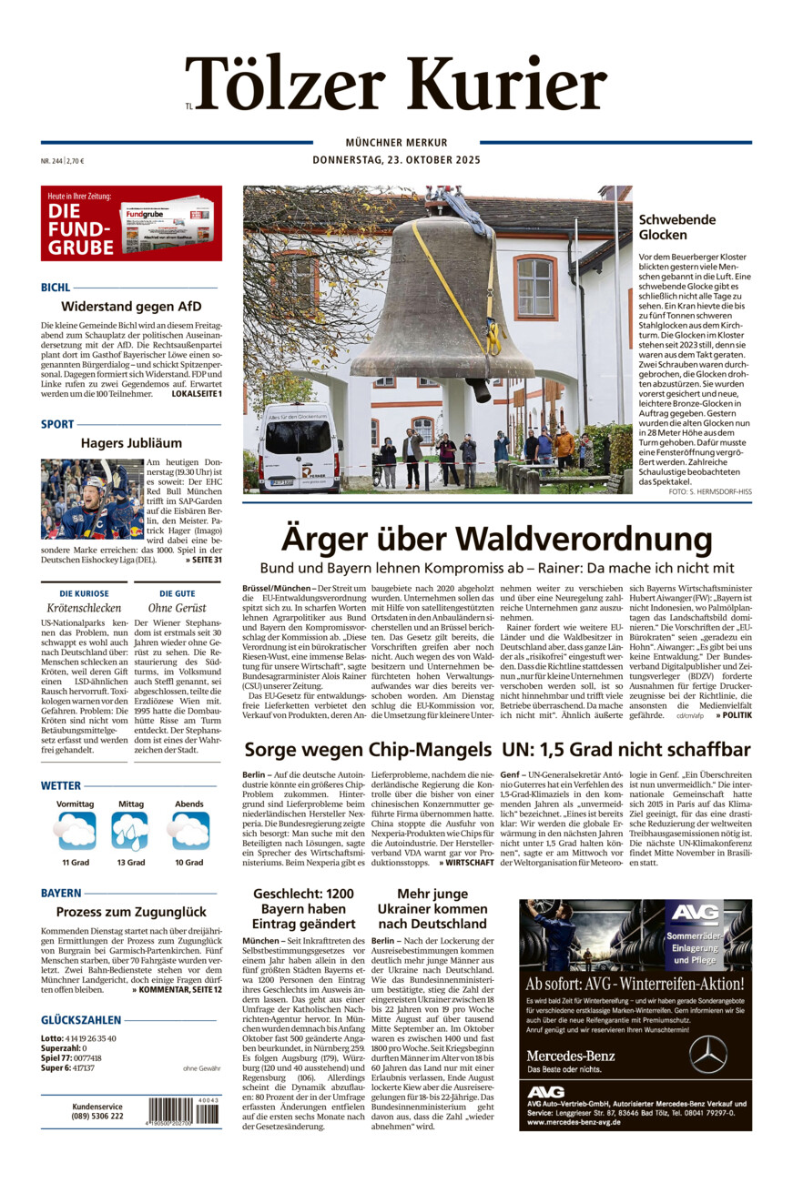 Tölzer Kurier - Loisachtal (TL) vom Donnerstag, 23.10.2025
