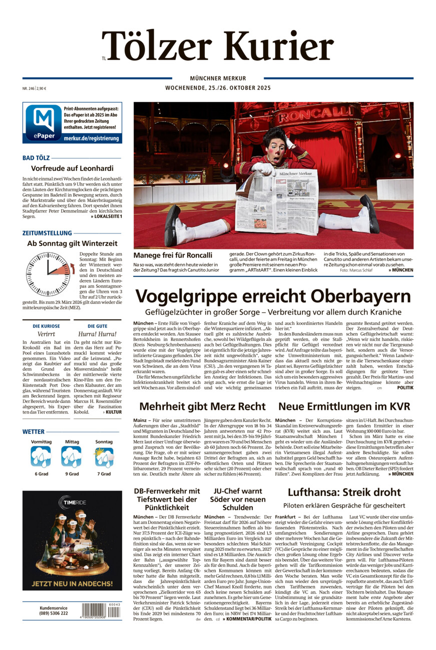 Tölzer Kurier - Loisachtal (TL) vom Samstag, 25.10.2025