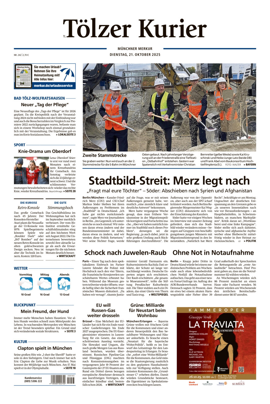 Tölzer Kurier - Loisachtal (TL) vom Dienstag, 21.10.2025