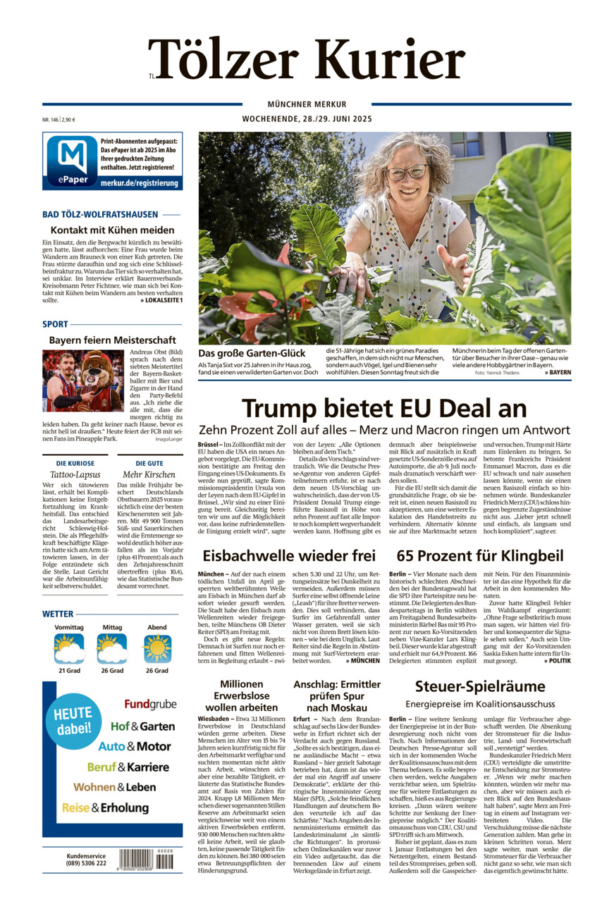 Tölzer Kurier - Loisachtal (TL) vom Samstag, 28.06.2025