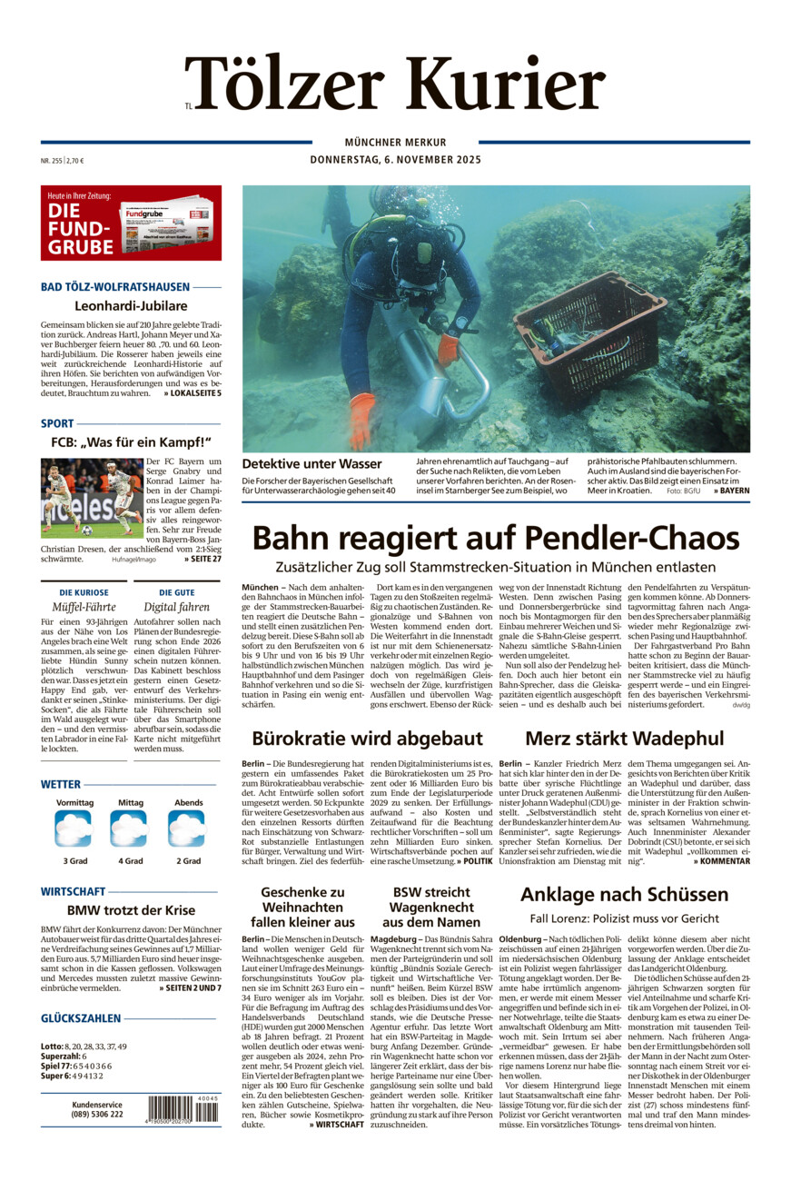 Tölzer Kurier - Loisachtal (TL) vom Donnerstag, 06.11.2025