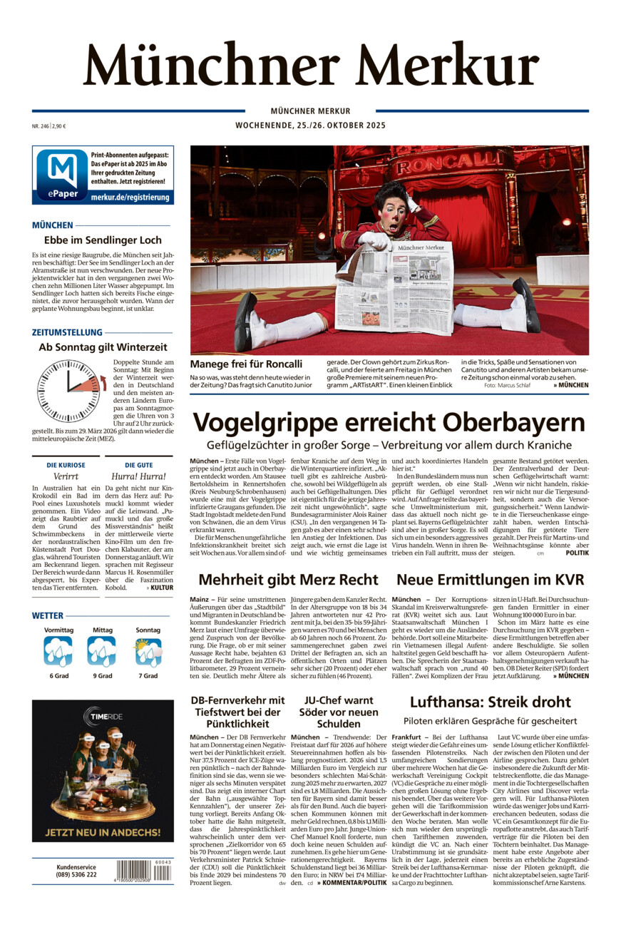 Münchner Merkur - Stadt vom Samstag, 25.10.2025