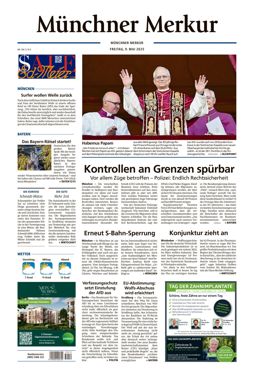Münchner Merkur - Stadt vom Freitag, 09.05.2025
