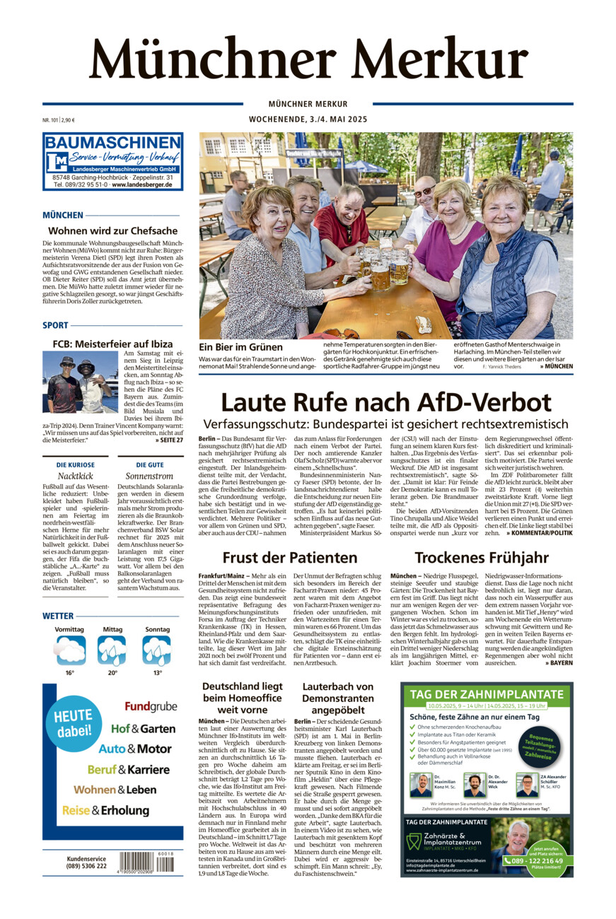Münchner Merkur - Stadt vom Samstag, 03.05.2025