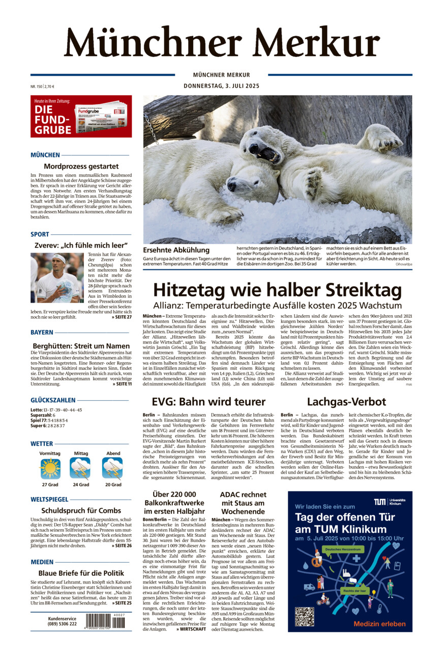 Münchner Merkur - Stadt vom Donnerstag, 03.07.2025