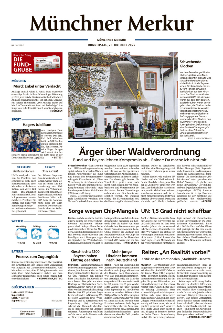 Münchner Merkur - Stadt vom Donnerstag, 23.10.2025