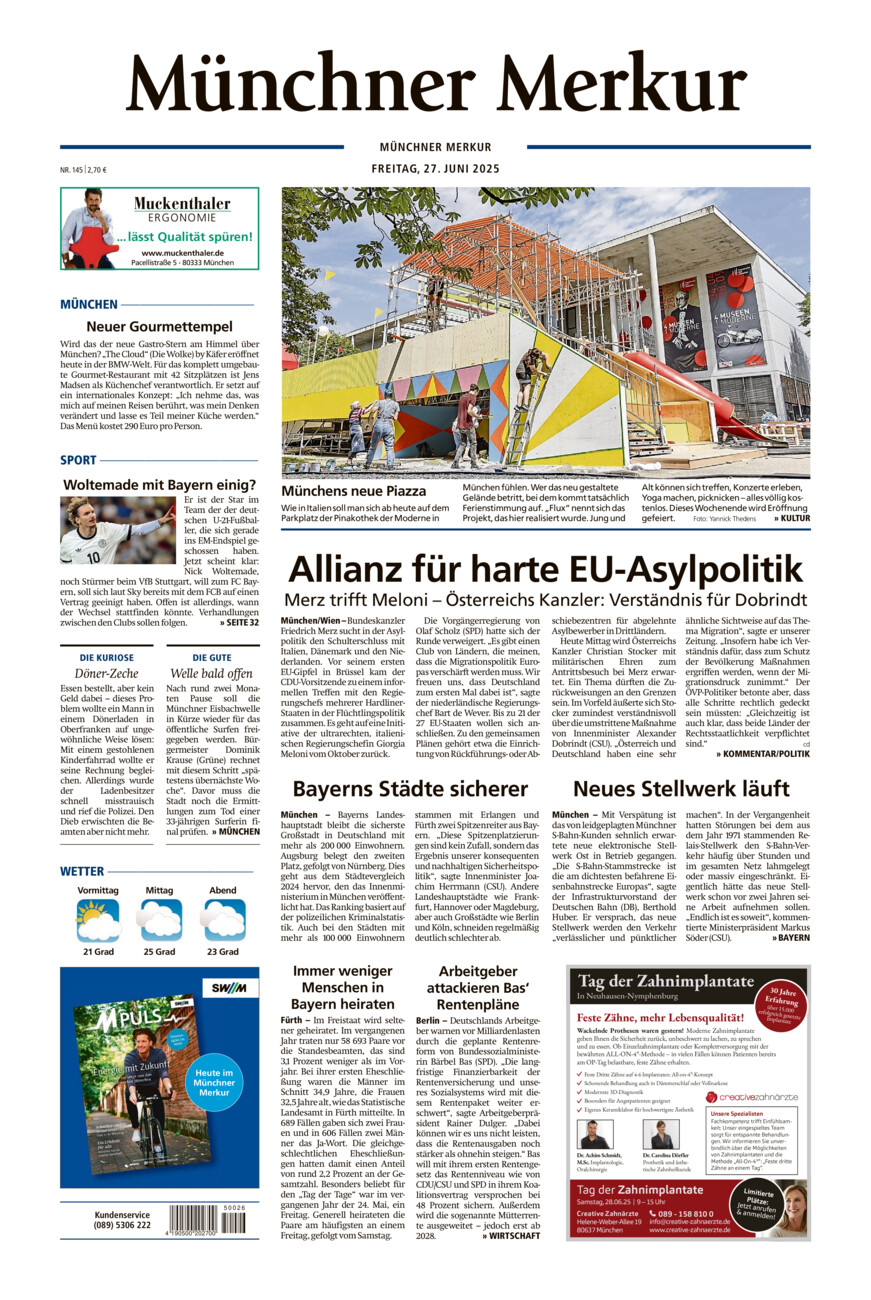 Münchner Merkur - Stadt vom Freitag, 27.06.2025