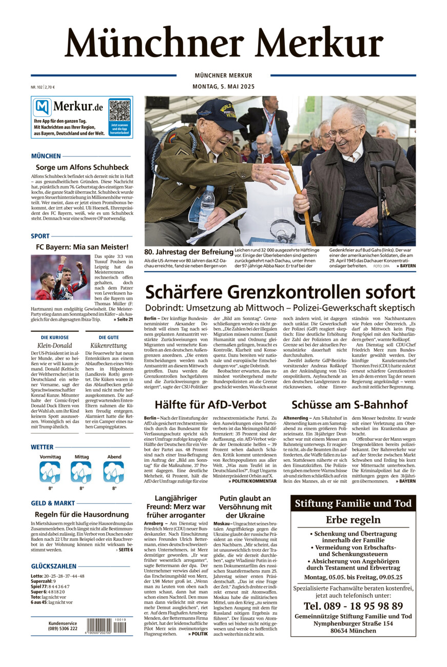 Münchner Merkur - Stadt vom Montag, 05.05.2025