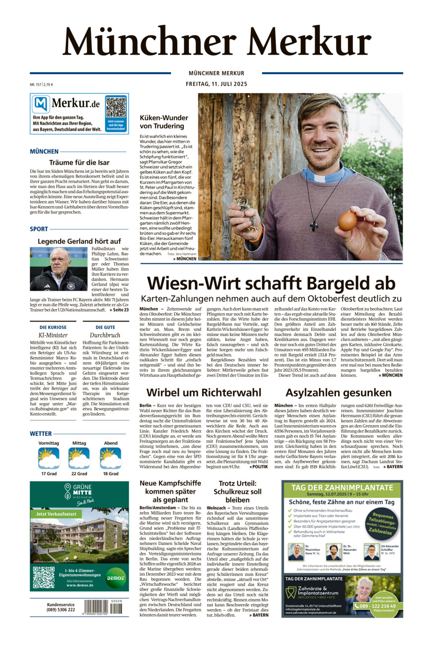 Münchner Merkur - Stadt vom Freitag, 11.07.2025