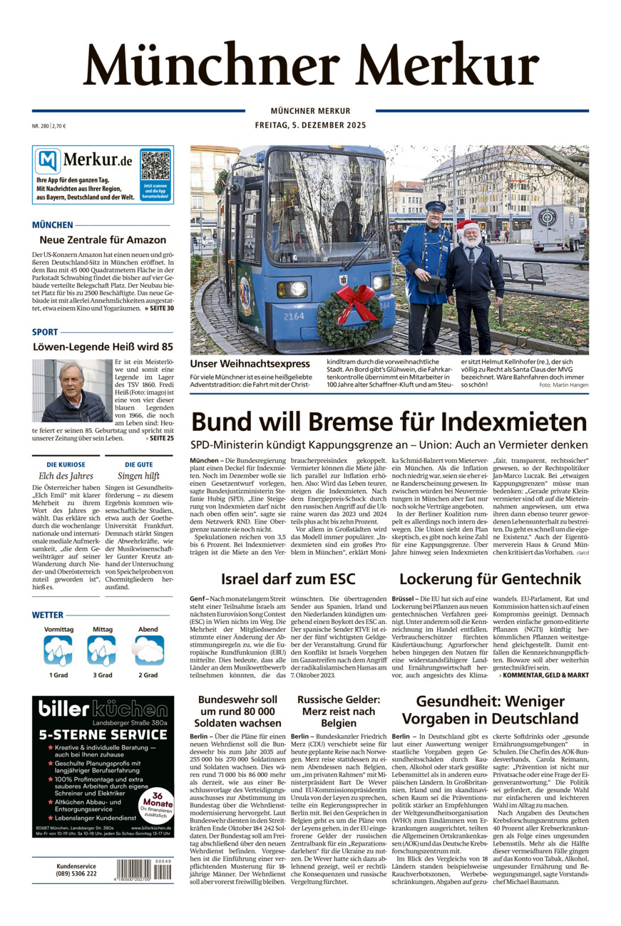 Münchner Merkur - Stadt vom Freitag, 05.12.2025