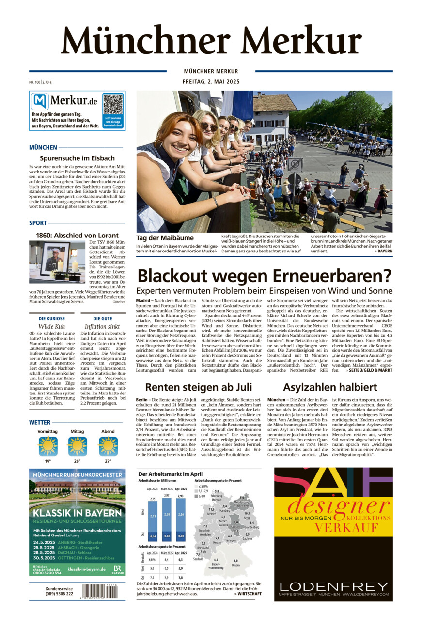 Münchner Merkur - Stadt vom Freitag, 02.05.2025