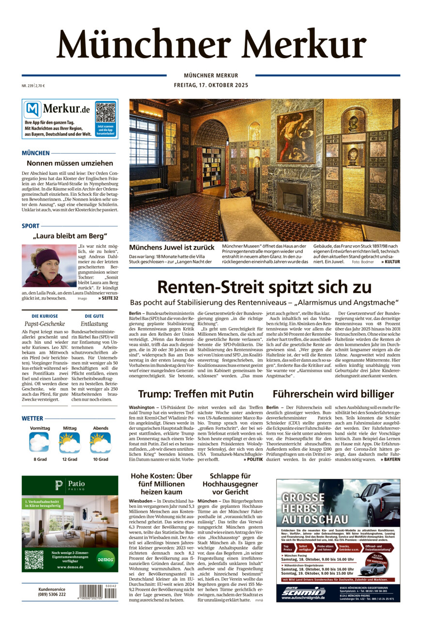 Münchner Merkur - Stadt vom Freitag, 17.10.2025